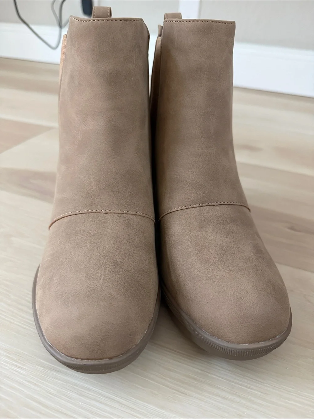 Forever 21 Taupe Chelsea Wedge Ankle Boots